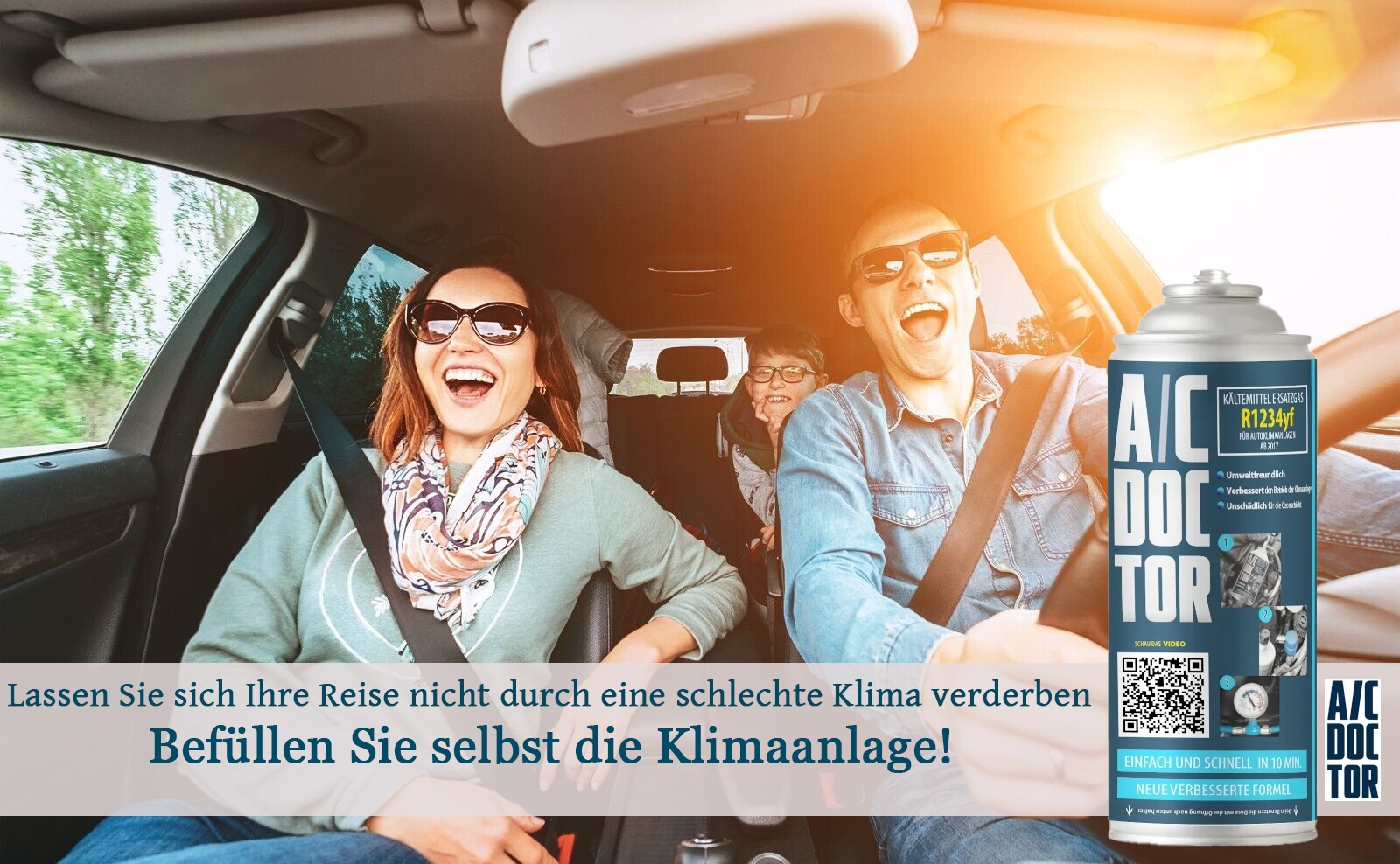 4742 ClimaPro ClimaSet 3in1(R1234yf Kältemittel Ersatzgas, Öl, Dichtmittel) Für Autos Ab 2017 Füllschlauch Klimagas R1234yf