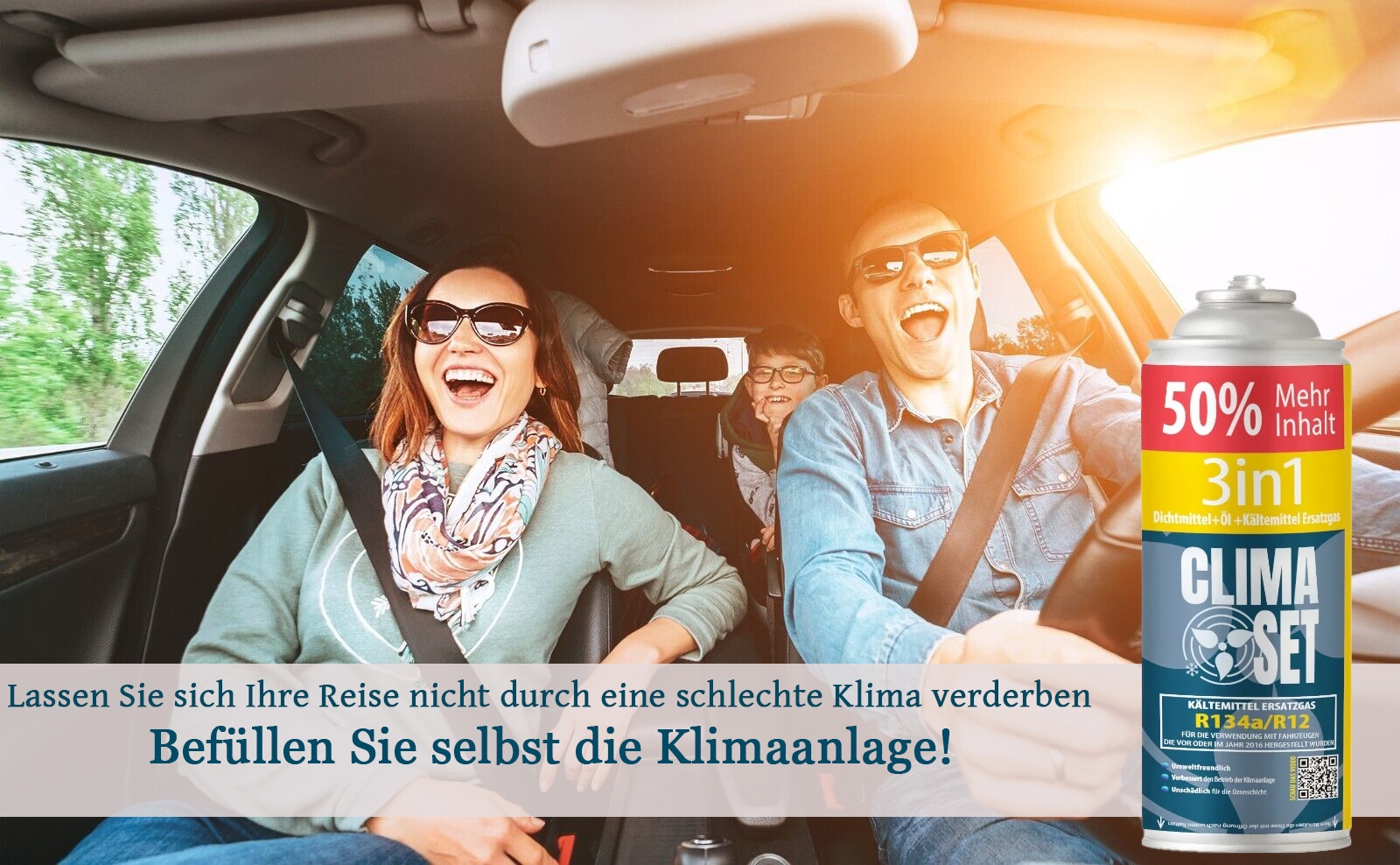 Cool Klima 3in1 Dichtmittel Öl Kältemittel Ersatzgas R134A